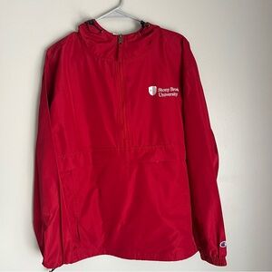 Stony Brook University Champion Red Windbreaker Jacket